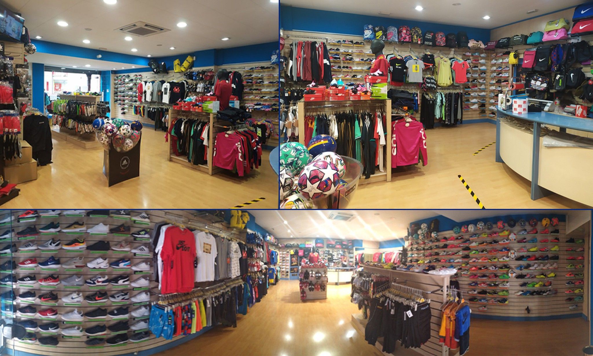 fotos de tienda de material deportivo.