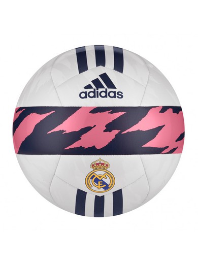 REAL MADRID 2020/2021 BOLA DE FUTEBOL ROSA BRANCO