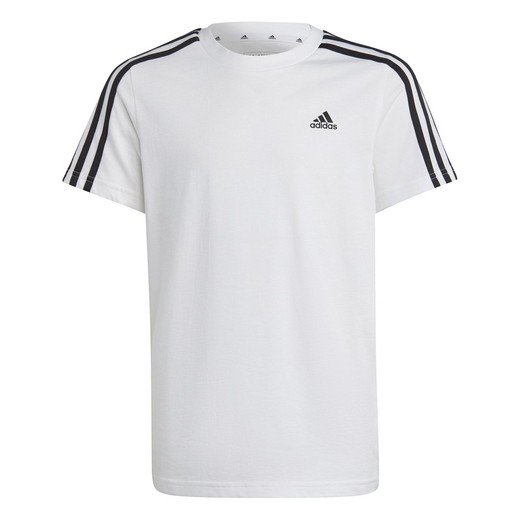 Camiseta Junior Adidas Essentials Cotton 3 bandas