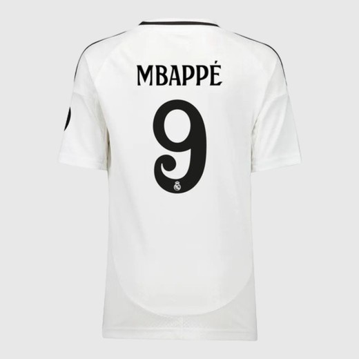 Conjunto Mbappé Niños Primera Equipación Blanca 24/25 Oficial Adidas