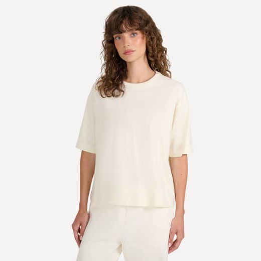 Camiseta lisa oversize para mujer