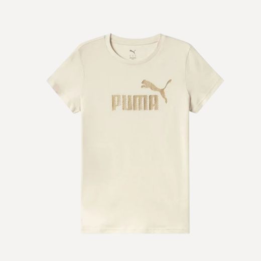 Camiseta Puma Essentials+ Textured Foil Beige