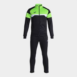 Joma Danubio III Black Fluorescent Green Tracksuit