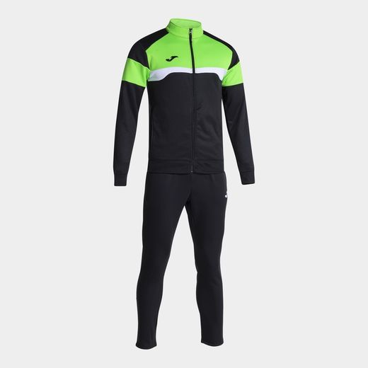 Joma Danubio III Black Fluorescent Green Tracksuit