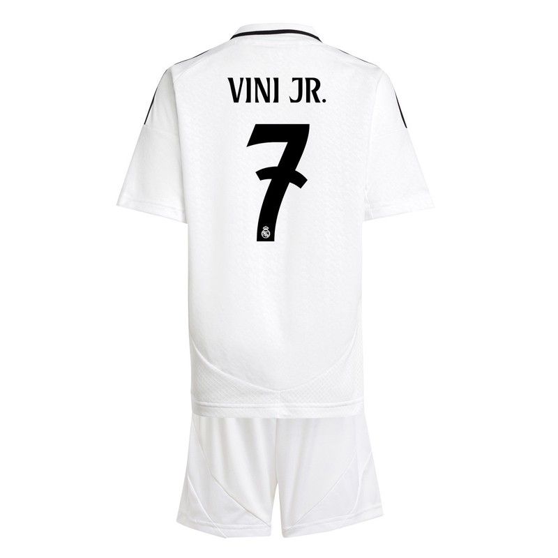 Conjunto Vinicius 7 Niños Primera Equipación Real Madrid 24/25 Oficial Adidas 128 CM- 8 AÑOS