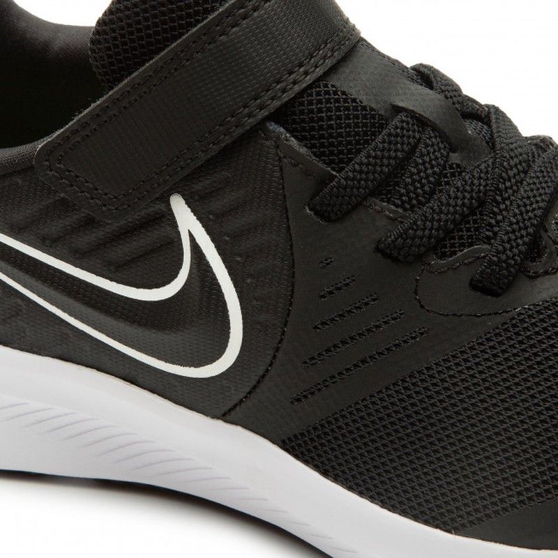 nike star runner black and white